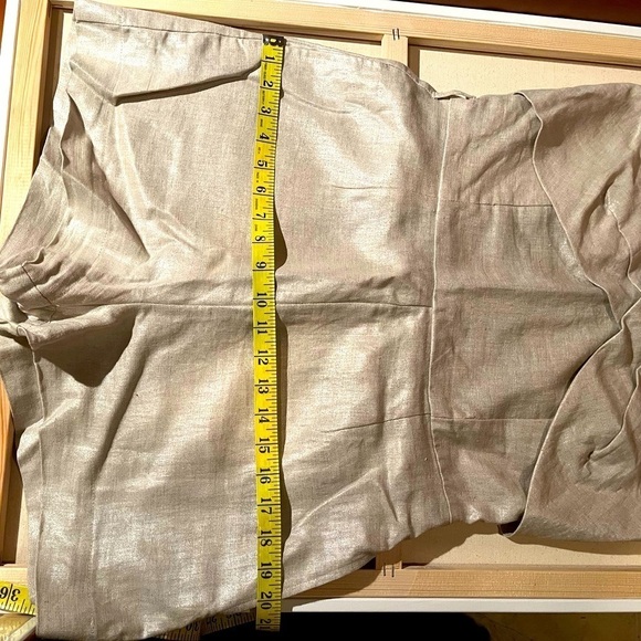 Tart Collection Metallic linen strapless romper Sz Large - Picture 15 of 15